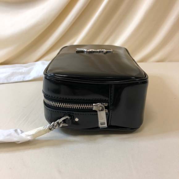 YVES SAINT LAURENT YSL Black Patent Lou Mini Camera Bag Sku# 63865 - Picture 6 of 10